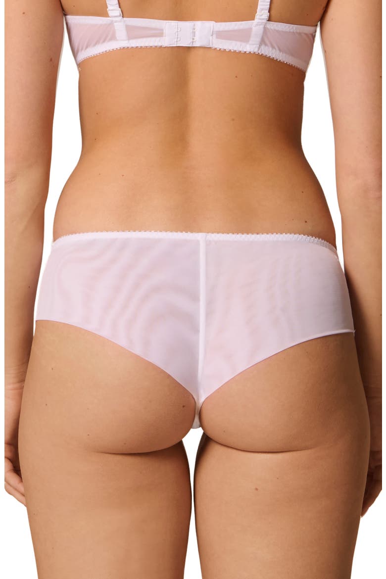 Intrigue Floral Embroidered Boyshorts, Alternate, color, WHITE