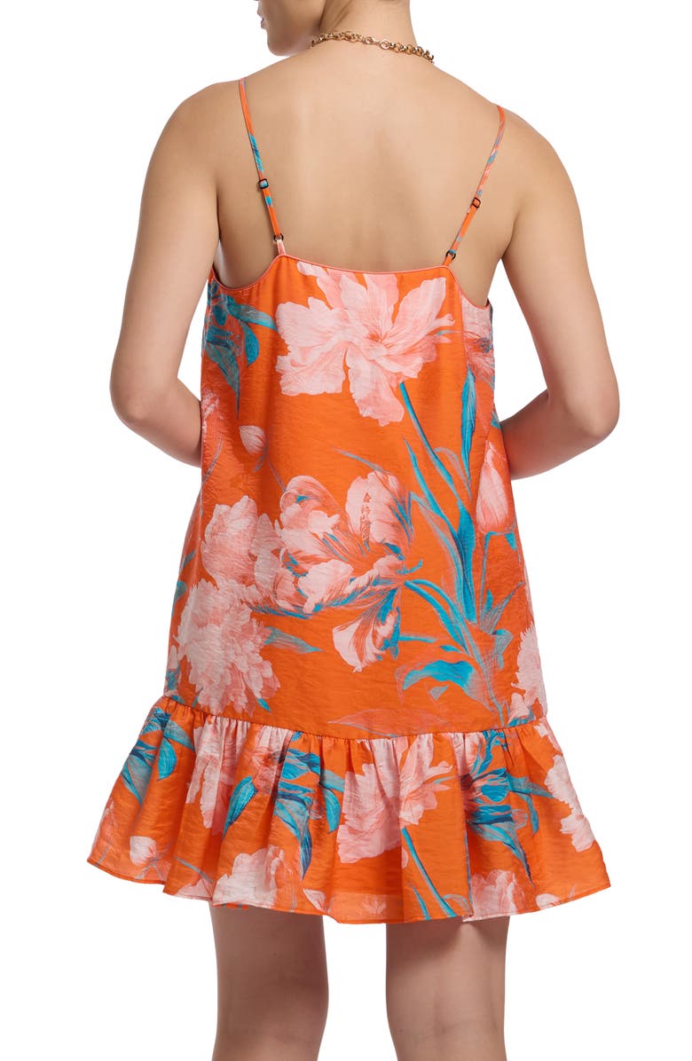 Robert Graham Lucy Floral Trapeze Dress, Alternate, color, Orange