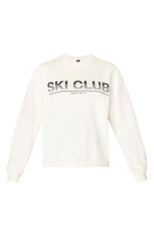 Shop Sweaty Betty Ski Club Graphic Sweathirt In Studio White