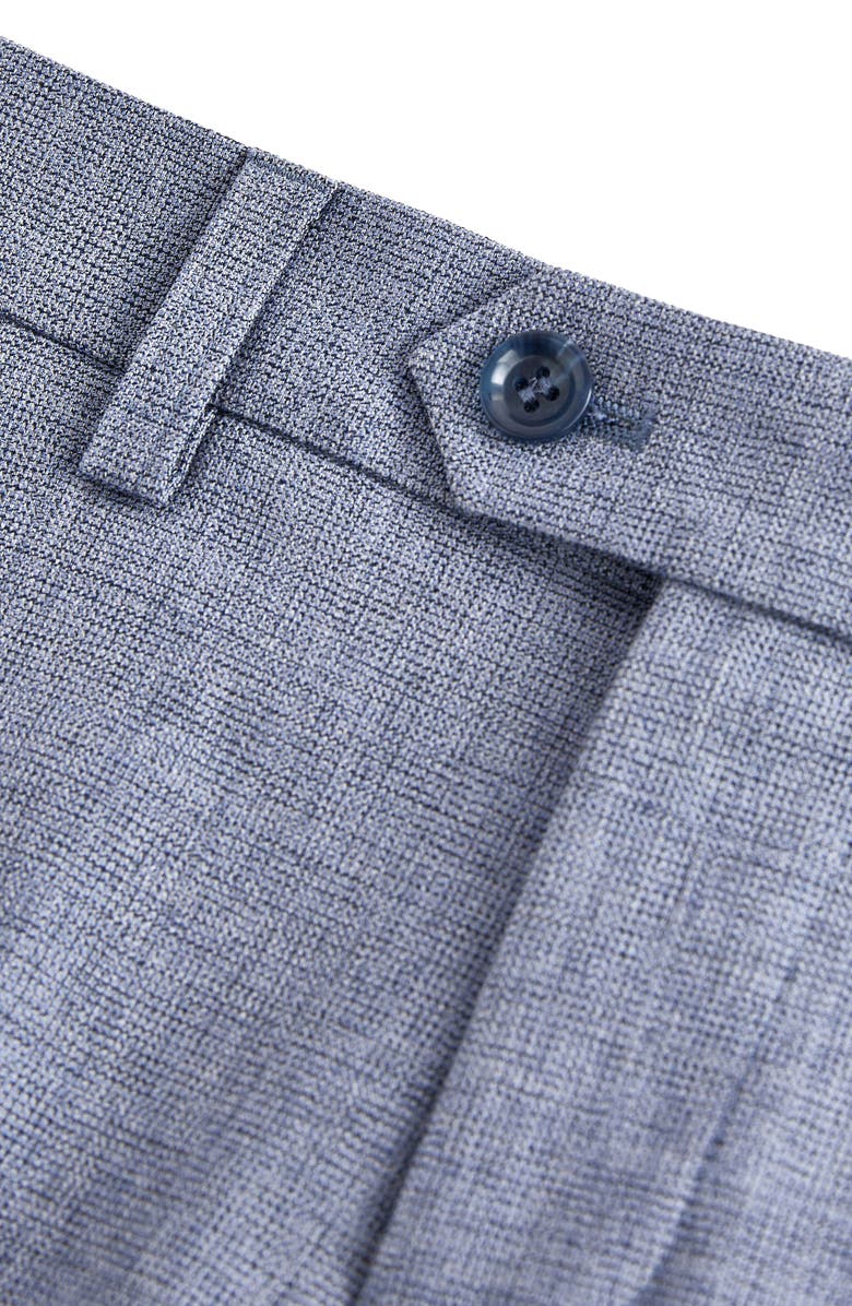 NEXT Kids
 Skinny Fit Flat Front Textured Blue Dress Pants, Alternate, color, 