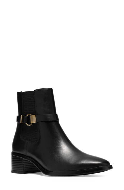 Wrenn Buckle Leather Bootie