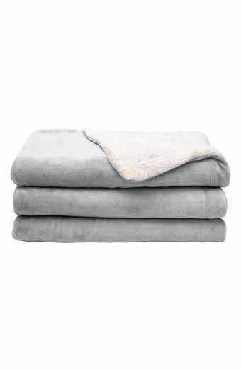 Reversible Faux Shearling Throw Blanket