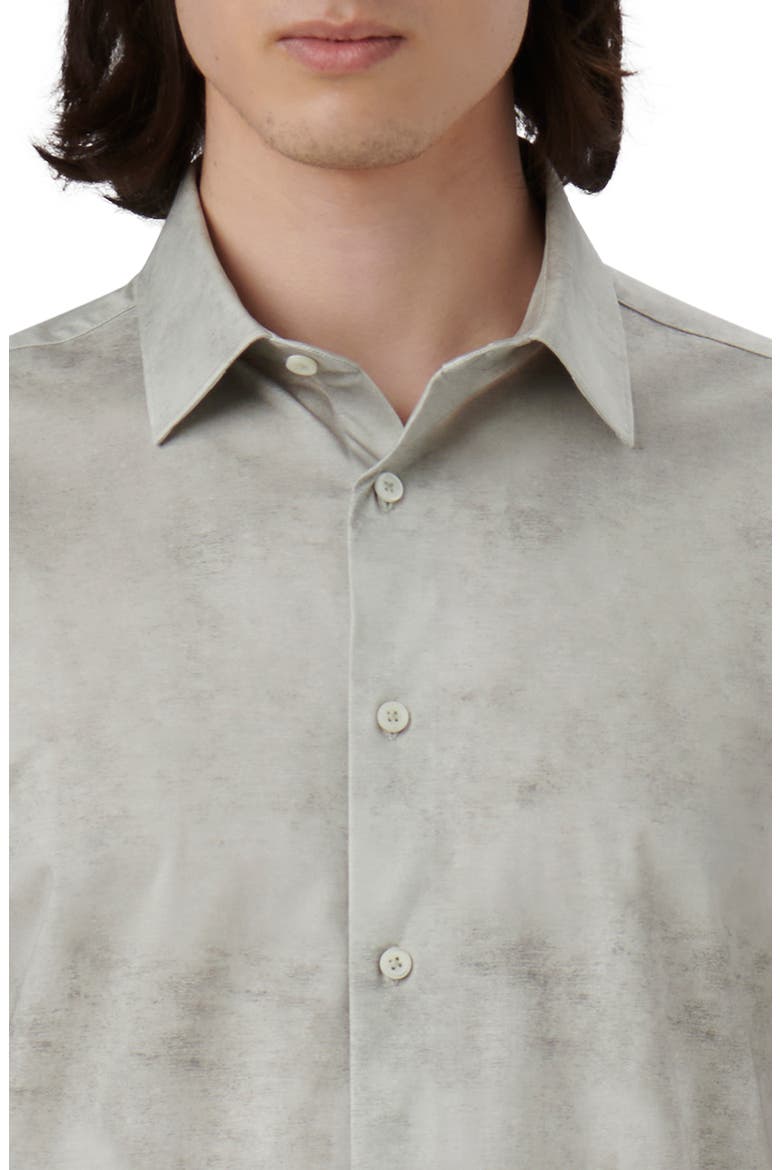 Miles OoohCotton® Airbrush Print Short Sleeve Button-Up Shirt, Alternate, color, WILLOW