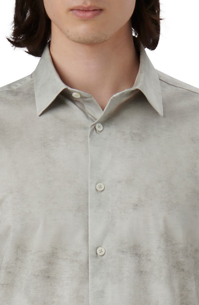 Bugatchi Miles OoohCotton<sup>®</sup> Airbrush Print Short Sleeve Button-Up Shirt, Alternate, color, 