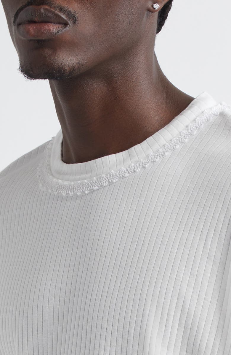 Bode Beaded Salt Marsh T-Shirt, Alternate, color, Cream