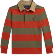 Polo Ralph Lauren Kids' Polo Bear Striped Rugby Shirt