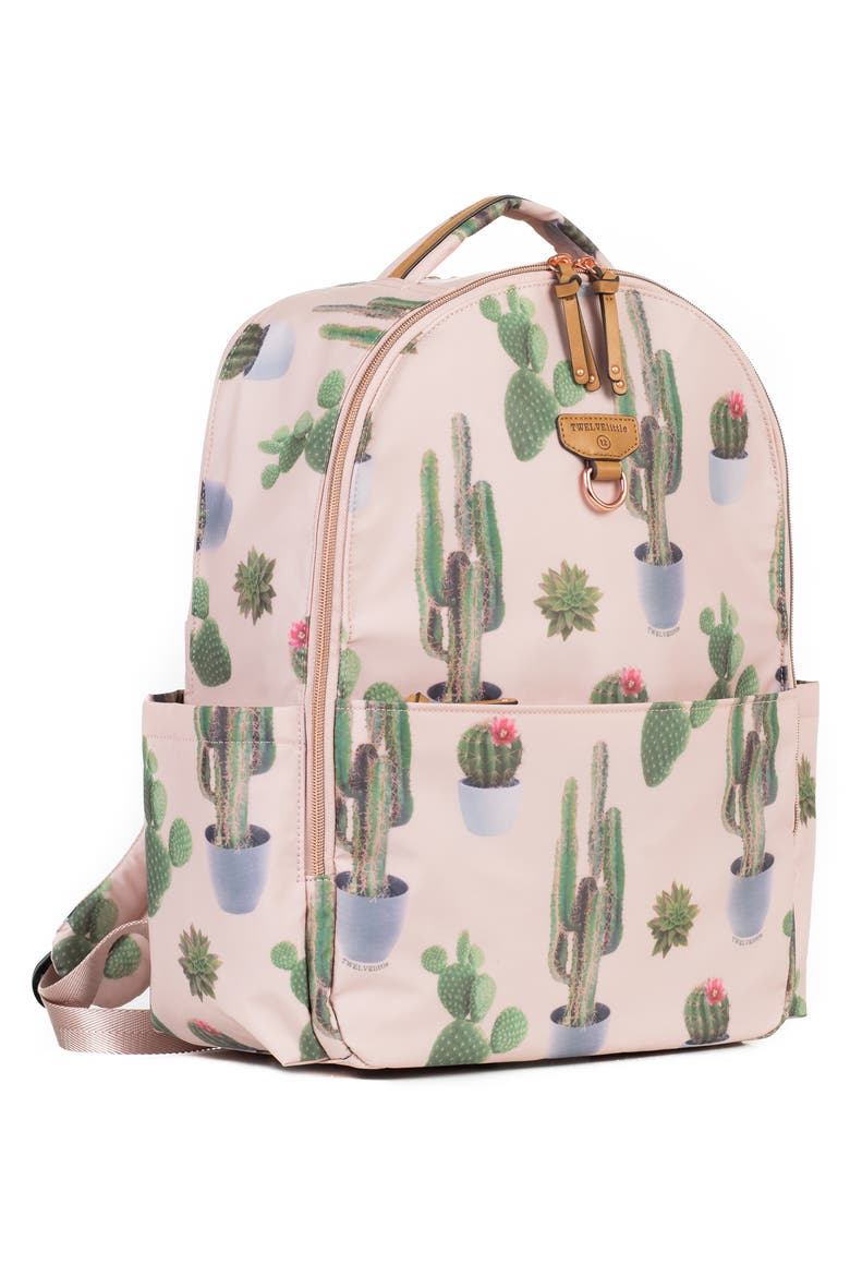 On the Go Water Resistant Diaper Backpack, Alternate, color, CACTUS PRINT