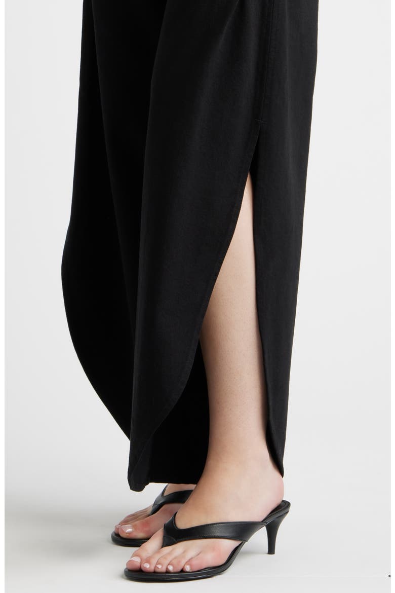 Rori Mid Rise Wide Barrel Leg Jeans, Alternate, color, BLACK