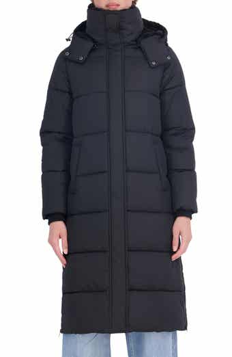 Faux Fur Lined Long Puffer Parka with Hood