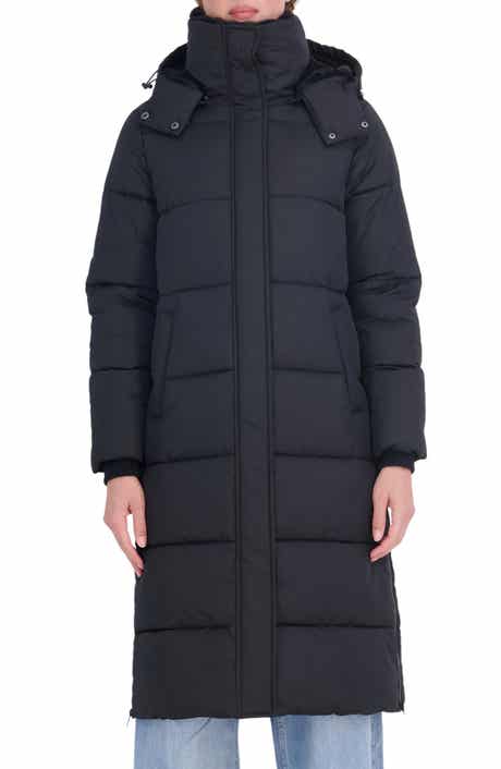 Faux Fur Lined Long Puffer Parka with Hood