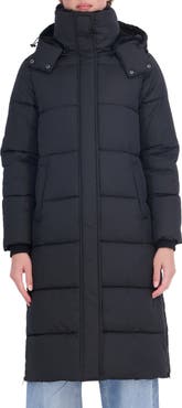 Sebby Faux Fur Lined Long Puffer Parka with Hood