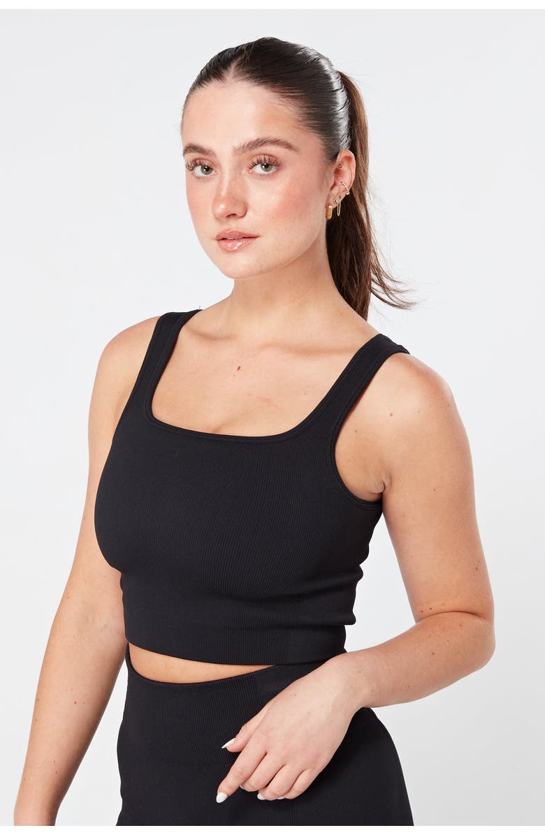 Twill Active Recycled Seamless Rib Crop Top, Main, color,