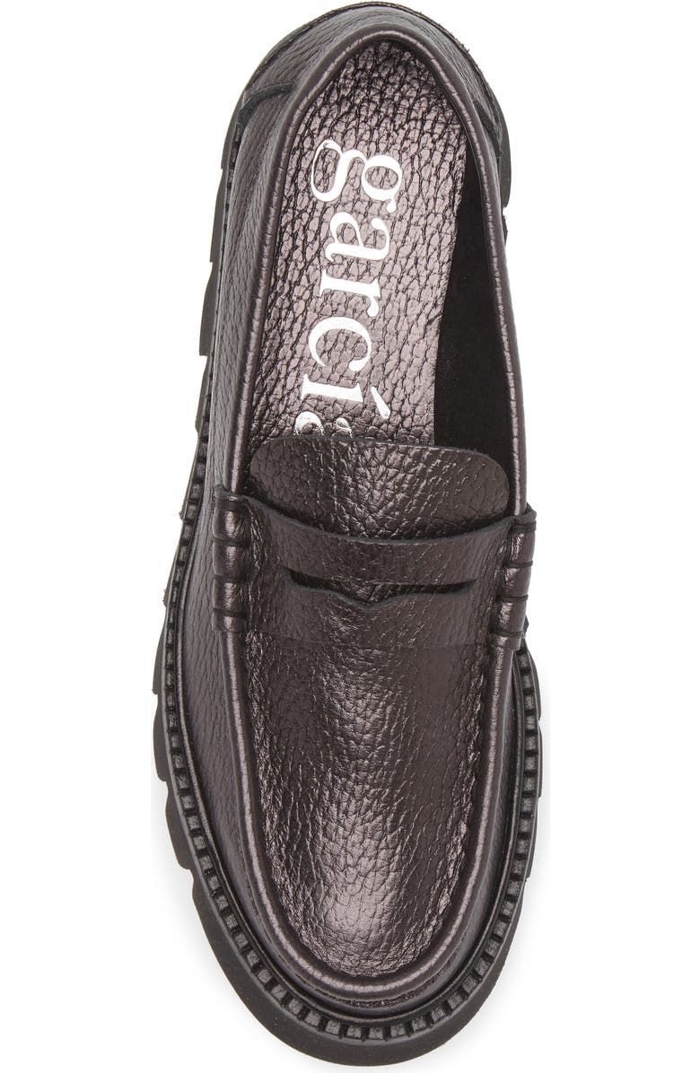 Pedro Garcia Sebas Lug Metallic Penny Loafer, Alternate, color,
