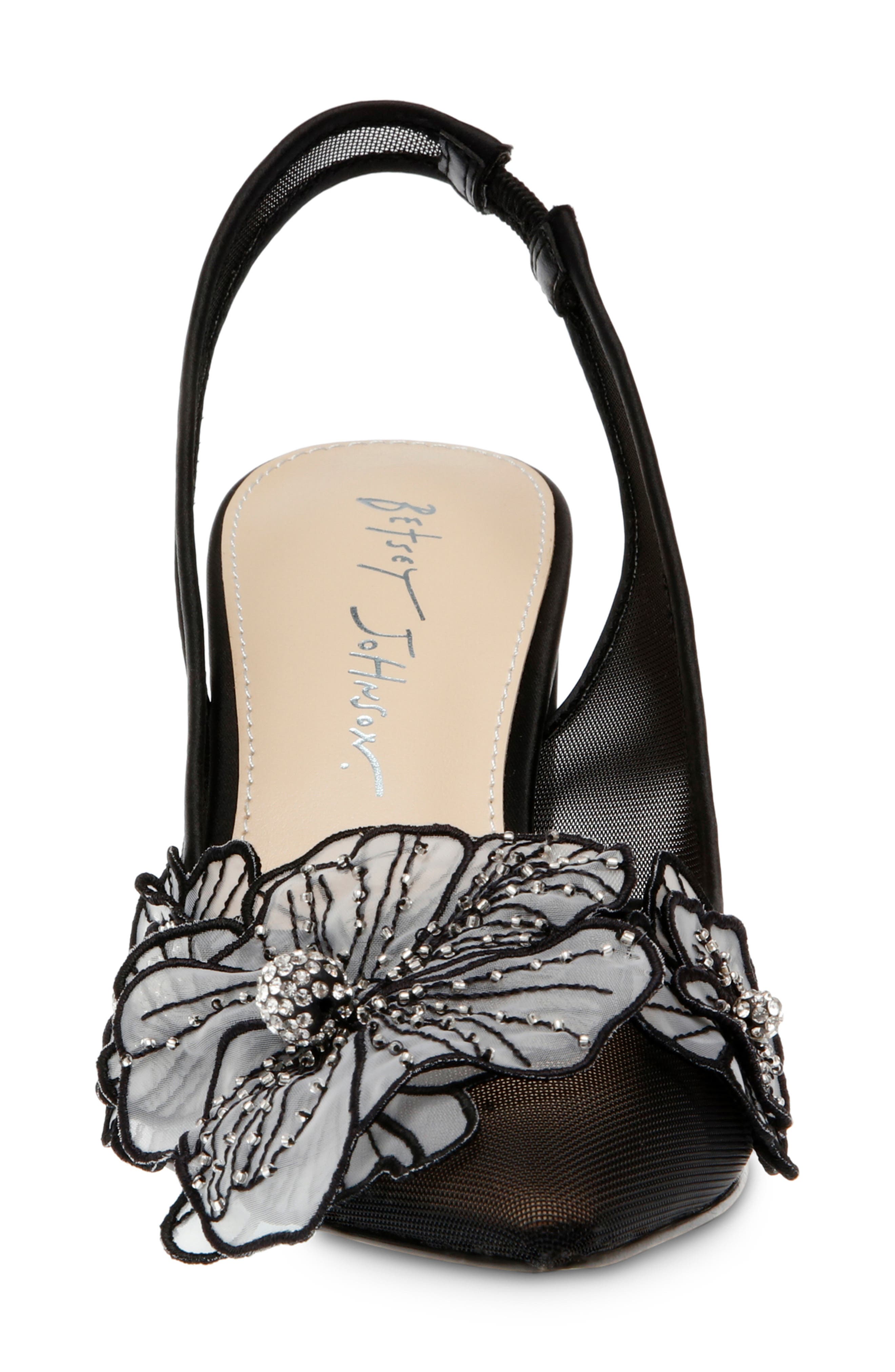 Betsey Johnson Petra Slingback Pointed Toe Pump, Alternate, color, Black