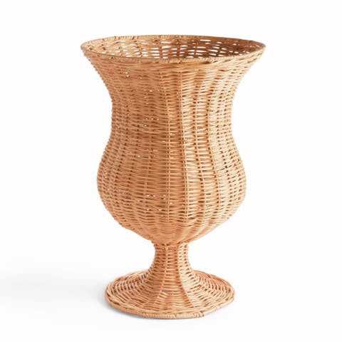 Chesapeake Rattan Footed Urn Tall - Natural