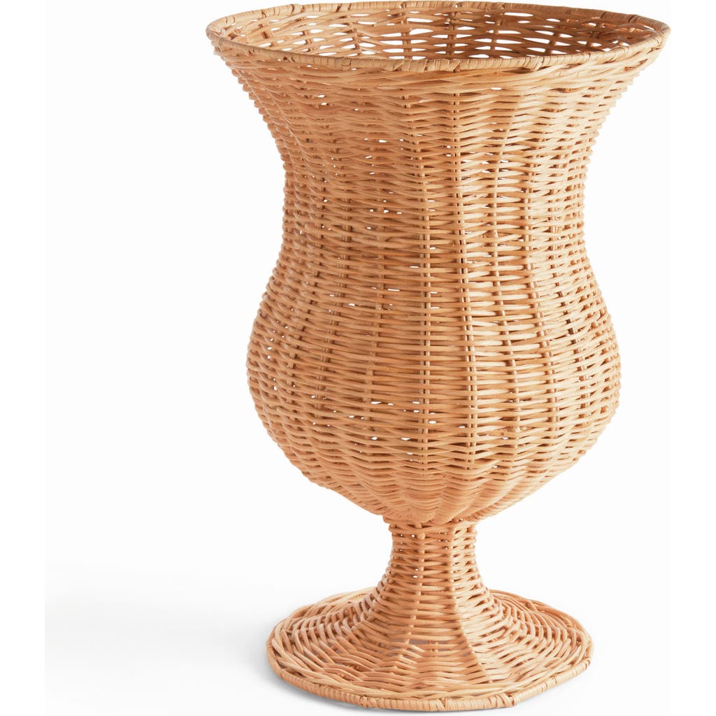 Napa Home & Garden Chesapeake Rattan Footed Urn Tall In Brown