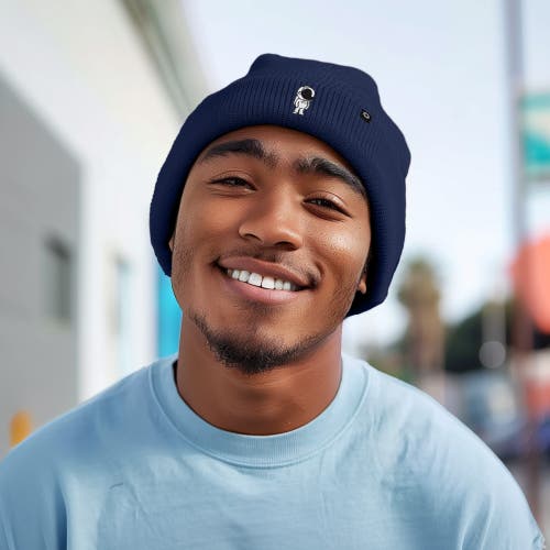 Dalix Astronaut Beanie In Navy Blue