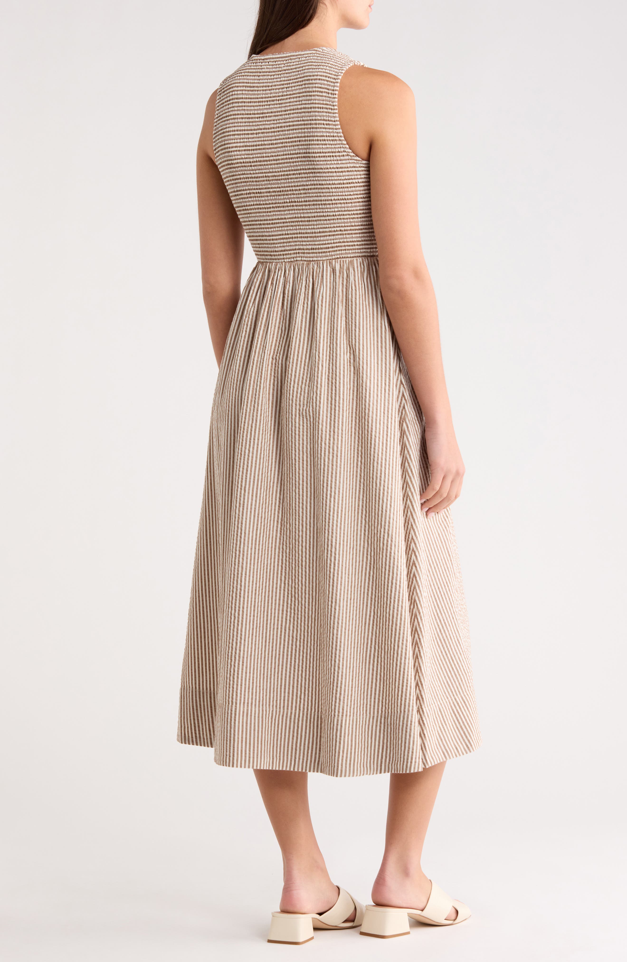 Darcy Stripe Cotton Blend Seersucker Dress - image 2