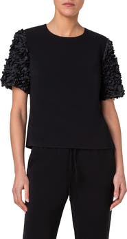 Akris punto 3D Petal Sleeve Top