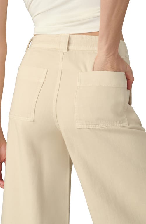 Joe's The Addison Low Rise Cotton Blend Ankle Wide Leg Pants In Neutral