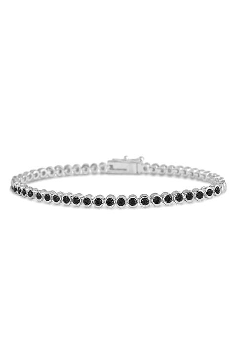 Helene 14k Gold Plated Cubic Zirconia Bezel Eternity Bracelet