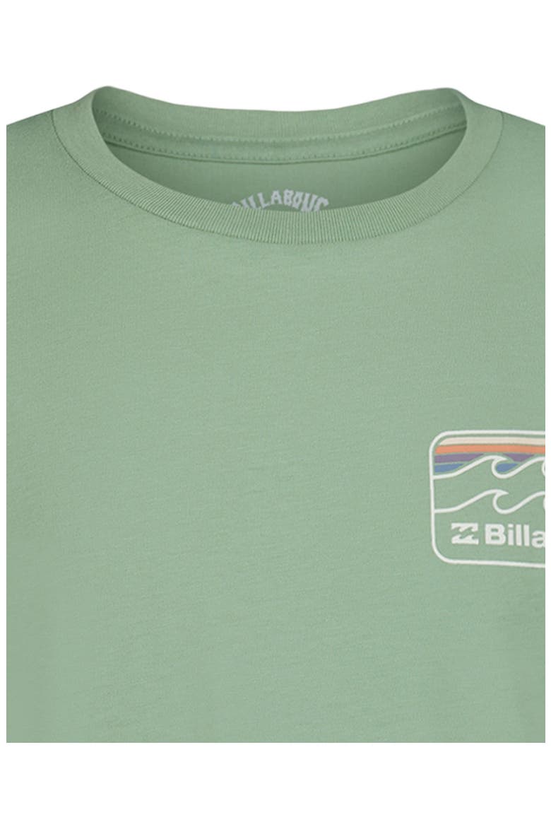 Kids' Runner Wave Logo Graphic T-Shirt, Alternate, color, GREEN ASH