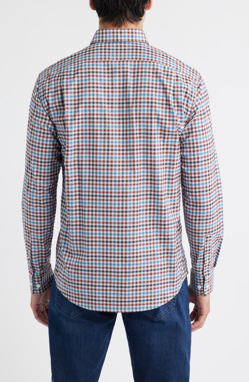 Johnnie-o Hartwick Plaid Nylon Blend Button-down Shirt In Multi