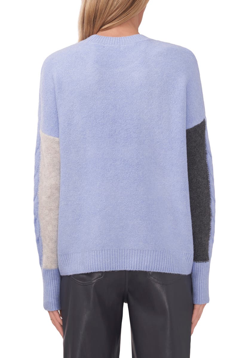 Halogen<sup>®</sup> Cable Coard Colorblock Sweater, Alternate, color, 