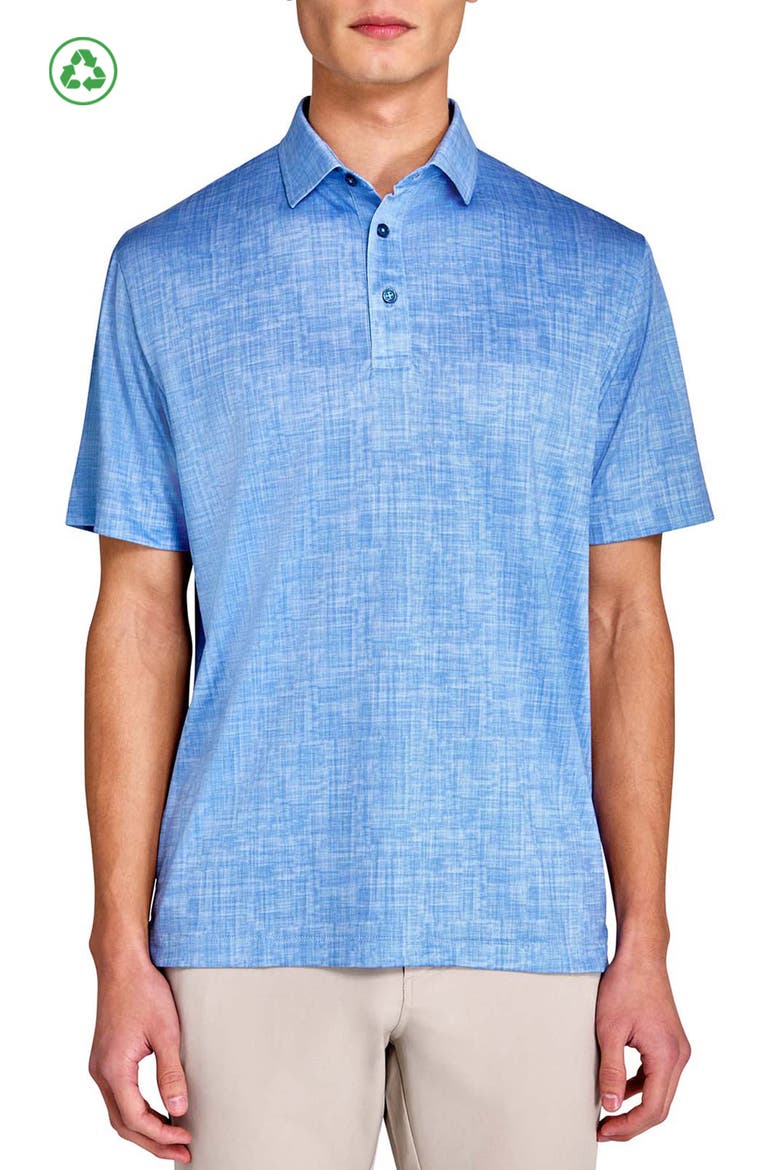Regular Fit Chambray Recycled Performance Golf Polo, Main, color, LT BLUE