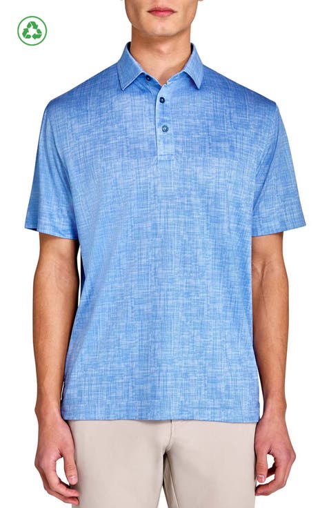 Regular Fit Chambray Recycled Performance Golf Polo