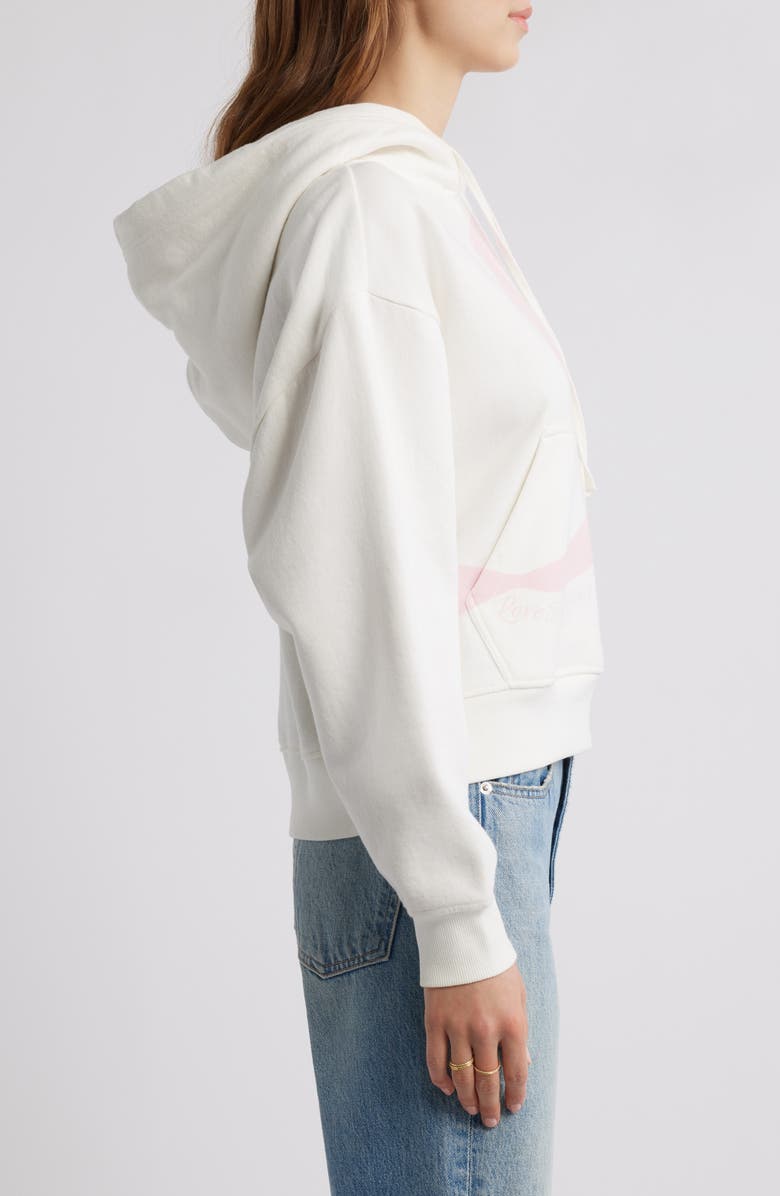LoveShackFancy Brunella Cotton Hoodie, Alternate, color, Rose White