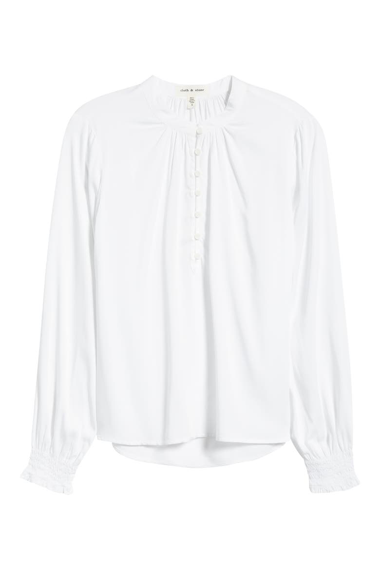 Gathered Satin Top, Alternate, color, WHITE