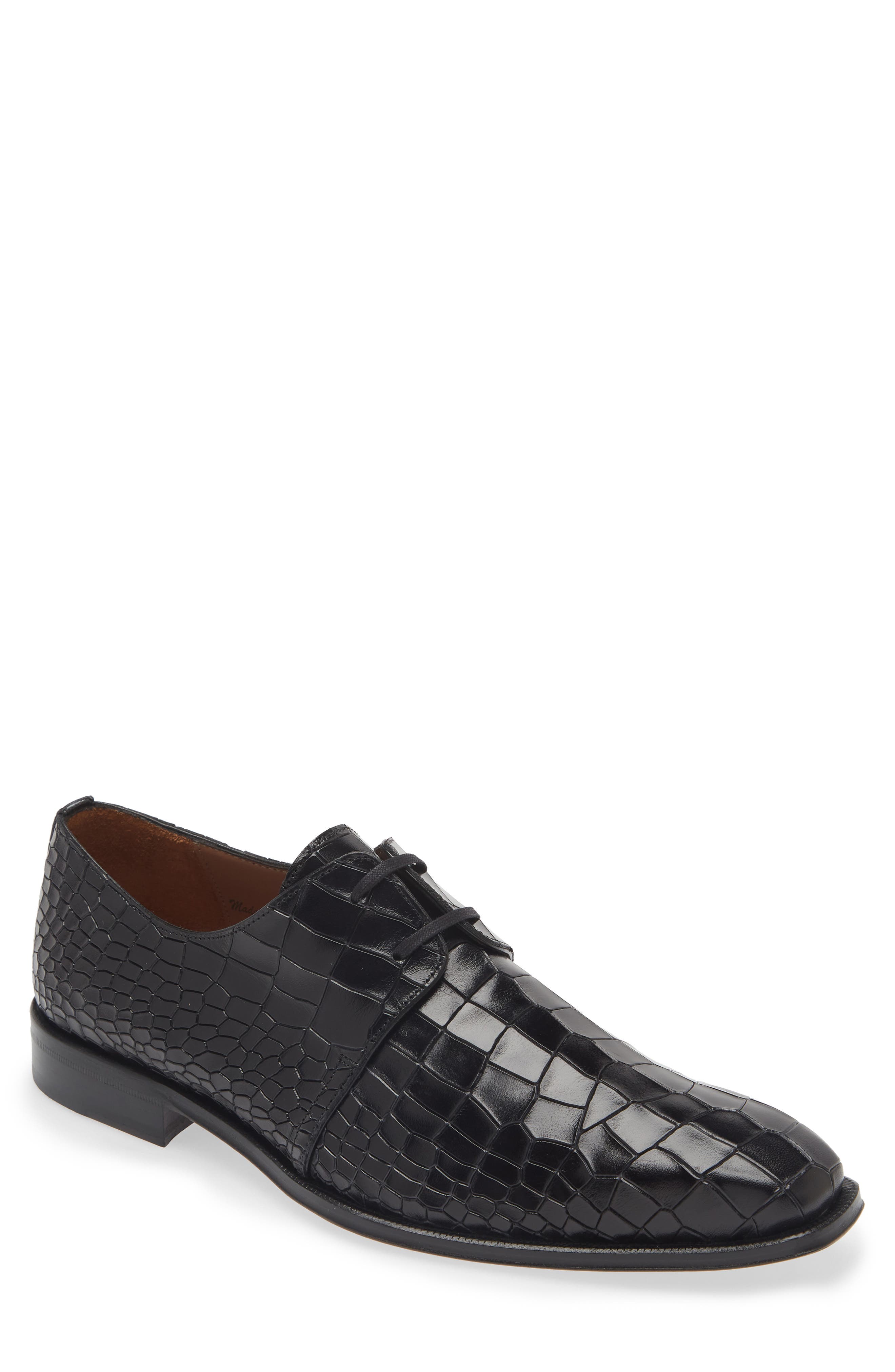 Mezlan Croc Embossed Derby