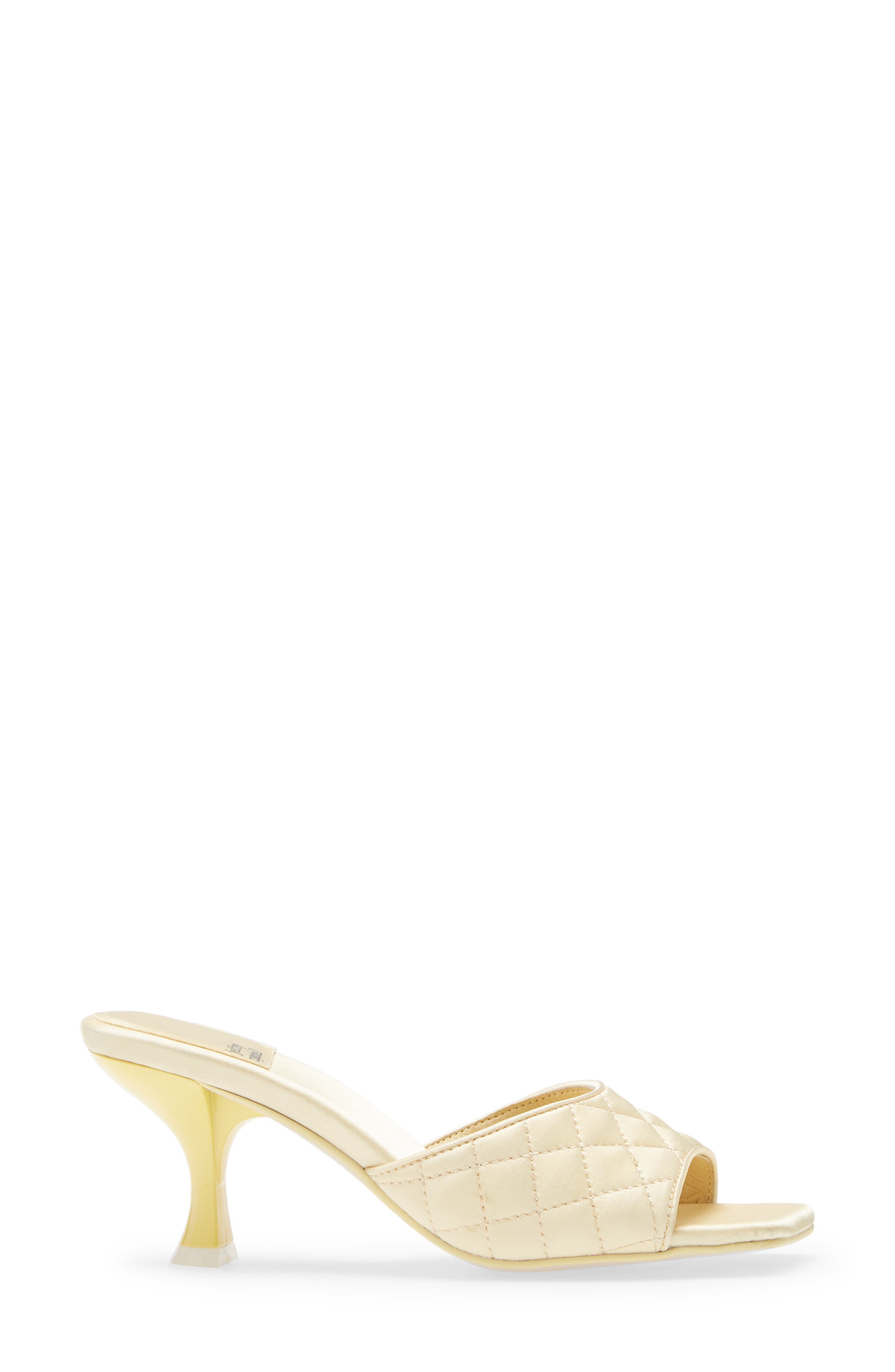 Mr Big Slide Sandal, Alternate, color, YELLOW PASTEL SATIN