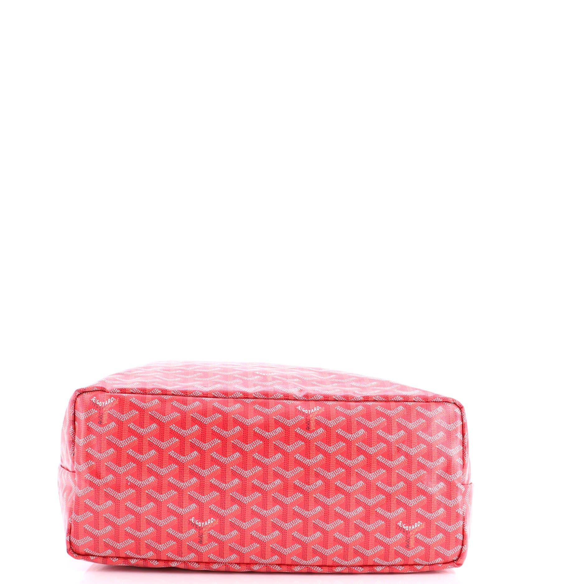 Pre-Owned Goyard Saint Louis Reversible Tote Coated Canvas and Printed Canvas PM, Alternate, color, Red