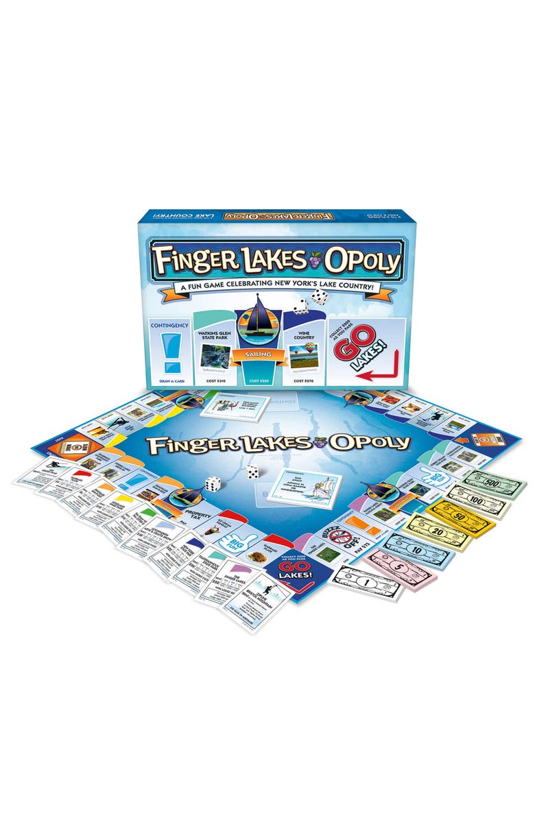 Late for the Sky Finger Lakesopoly Monopoly Board Game, Alternate, color, 