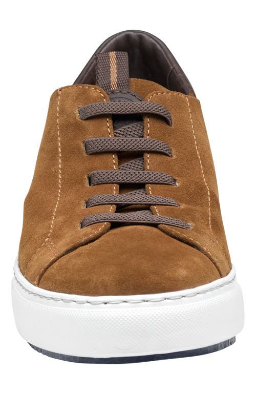 Johnston & Murphy Anson Lace To Toe Sneaker In Snuff English Suede
