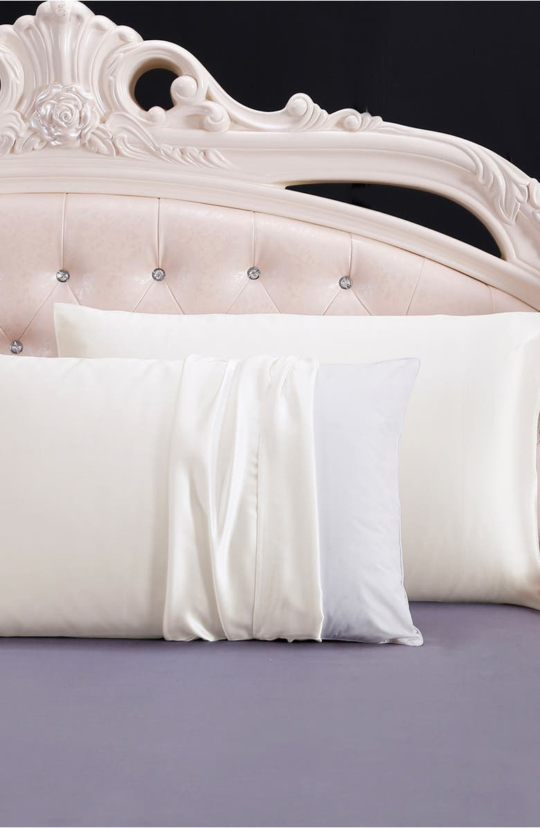 Lilysilk Pure Mulberry Silk Terse Envelope Luxury Pillowcase, Alternate, color, Natural White