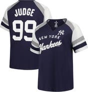 PROFILE Women's Profile Aaron Judge Navy New York Yankees Plus Size Name & Number Raglan T-Shirt