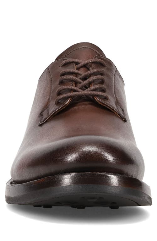 Frye Dylan Plain Toe Oxford In Dark Brown