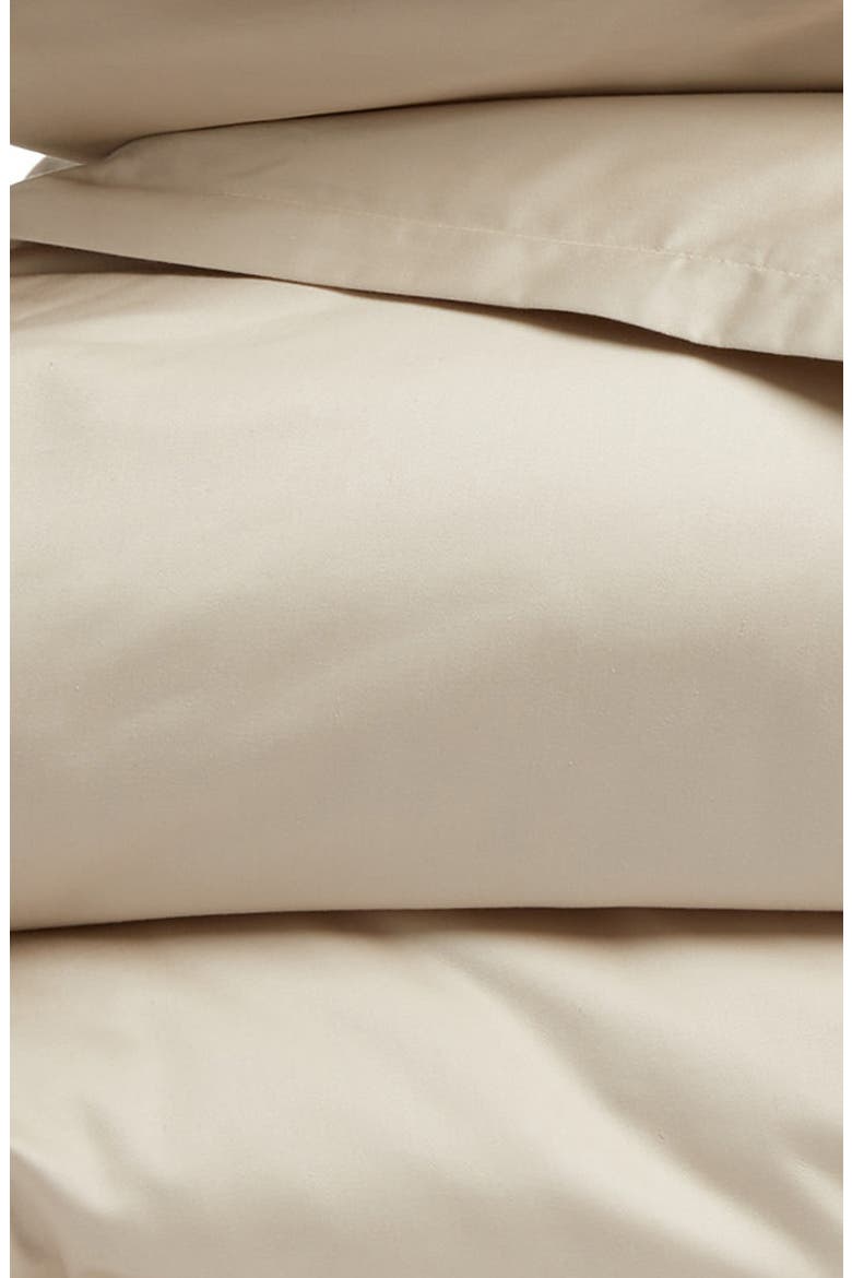 400 Thread Count Organic Cotton Sateen Duvet Cover & Shams Set, Alternate, color, BEIGE OATMEAL