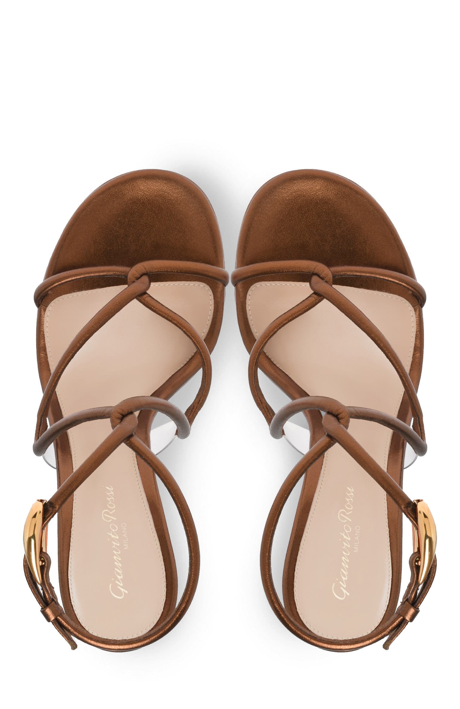 Gianvito Rossi Jungle Mamba 85 Sandals, Alternate, color, Metallic Brown
