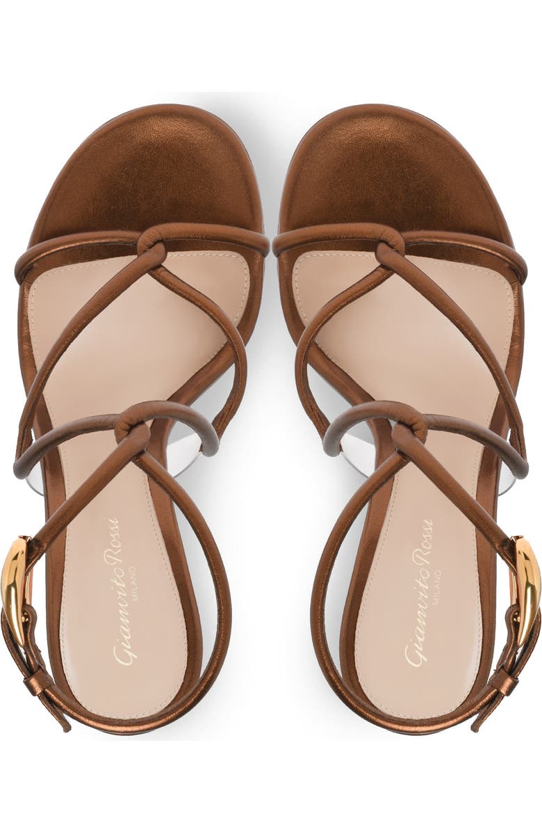 Gianvito Rossi Jungle Mamba 85 Sandals, Alternate, color, Metallic Brown