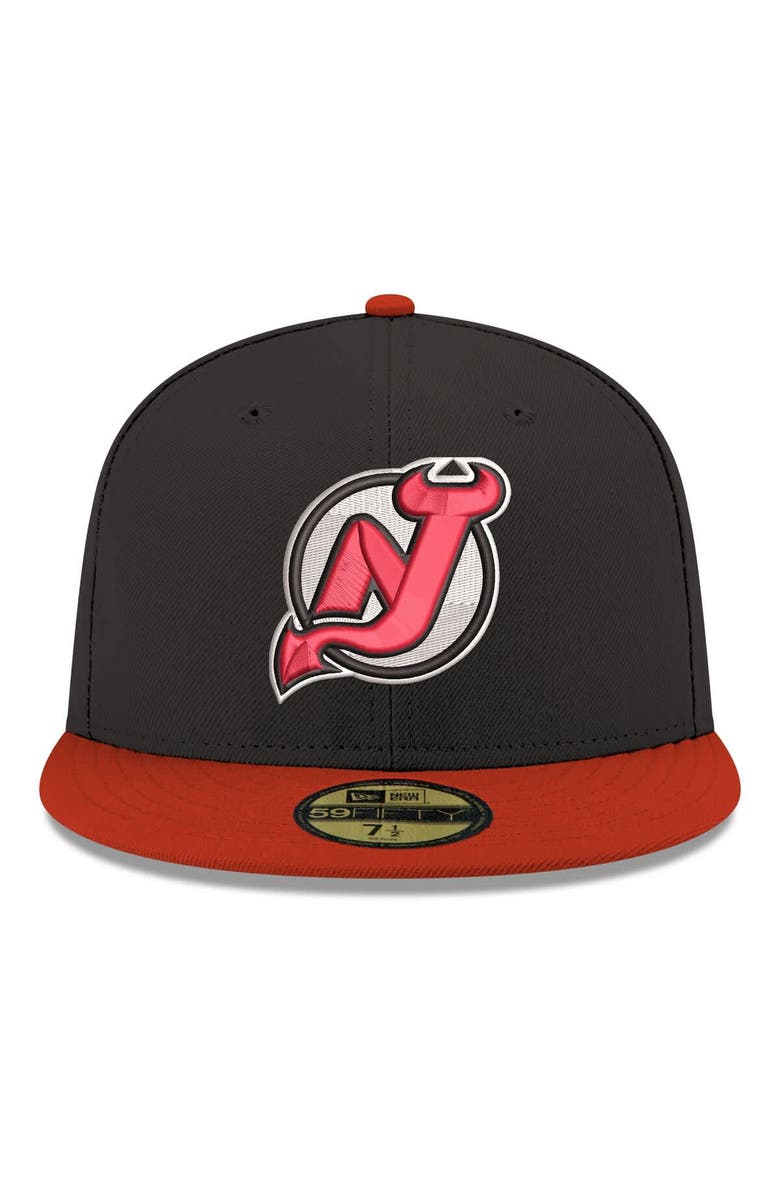 New Era Men's New Era  Black New Jersey Devils Core Logo Two-Tone 59FIFTY Fitted Hat, Alternate, color, Black