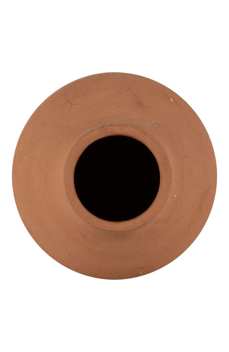 Foreside Home and Garden Natural Handthrown Terracotta & Rattan Bud Vase, Alternate, color, Brown