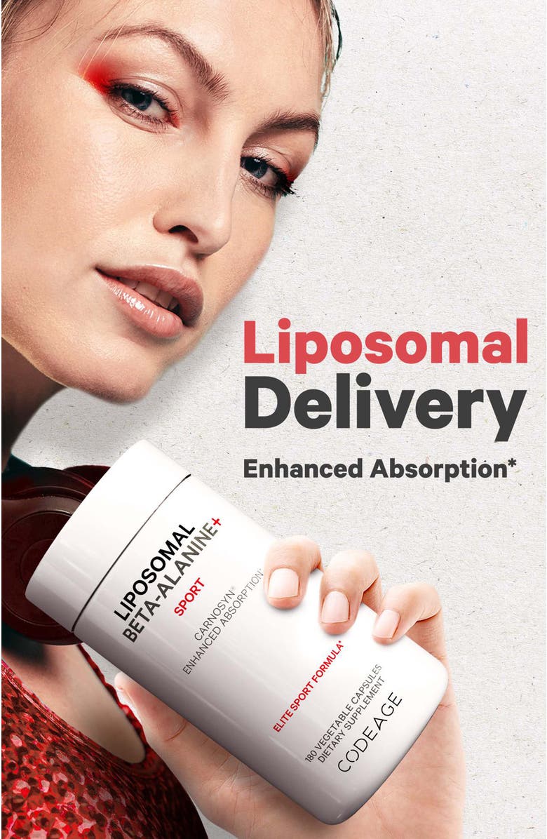 Codeage Liposomal Beta-Alanine Amino Acid Supplement, Alternate, color, White