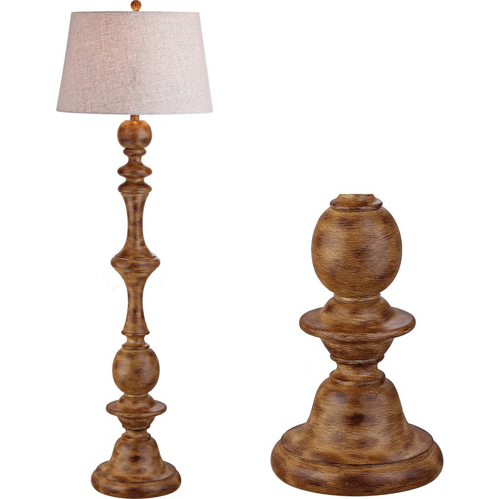 Jonathan Y Taylor 67" Resin Led Floor Lamp, Brown In Brown