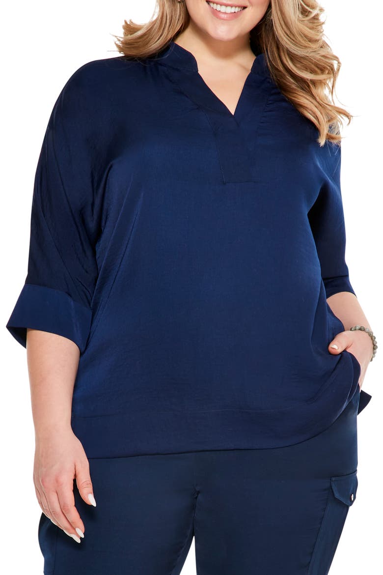Soft Drape Town Top, Main, color, DARK INDIGO