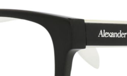 Alexander Mcqueen Mcqueen 52mm Square Optical Glasses In Black