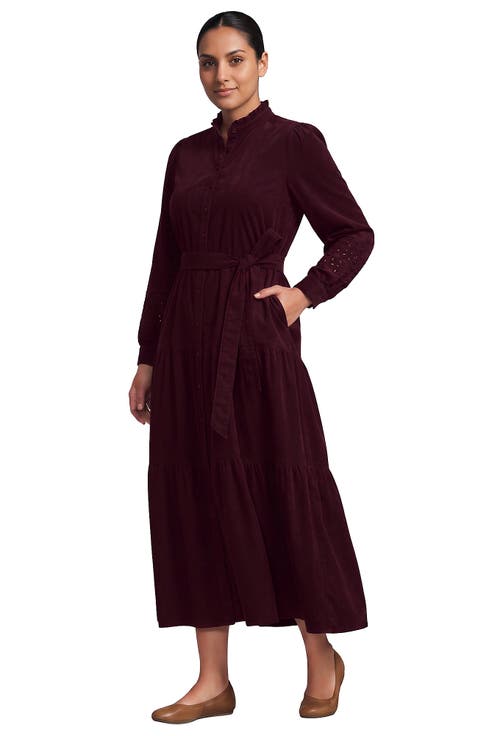 Corduroy Tiered Dress